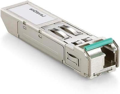 SFP Transceiver - Netwerkmodule Glasvezel - Netwerkverbinding Uitbreiden - Single-mode BIDI - 20 km - Zilver