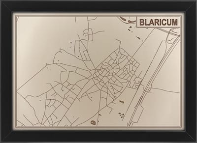 Houten stadskaart van Blaricum