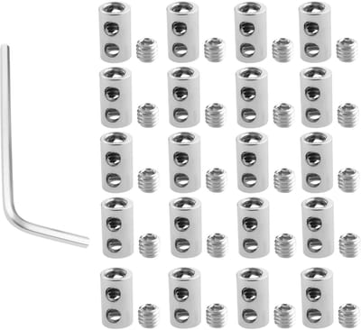 Dailygoody - Touwklemmen - Touw Verbinders - Ideaal voor Buitenavonturen - 20 Stuks - Voor 1-2mm Touw - Draadkabel Bevestigingen