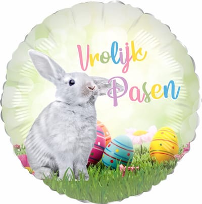 Vrolijk Pasen Folieballon, 45 cm