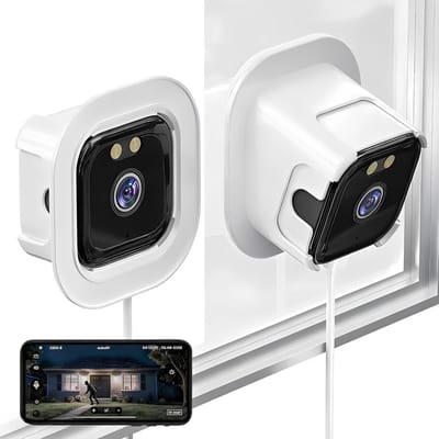 Raamcamera Beveiliging - Binnen Camera - Huis Bewaken - AI Full Colour Nachtzicht - 2K Resolutie - Wit