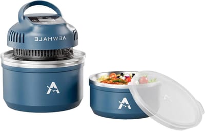 Heteluchtfriteuse - Compacte friteuse - Snel koken - Dubbelwandig geïsoleerd - 3.8 Liter - Blauw