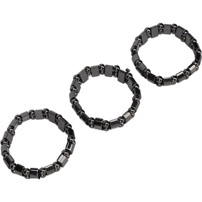 3 stuks Modieuze Elegante Kralen Magneet Armband Mannen Vrouwen Vermoeidheid Verlichting Magnetisch Gewichtsverlies gray
