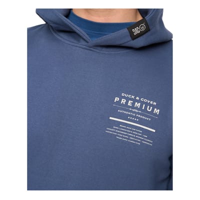Duck and Cover Heren Rayland Hoodie (Denim Blauw)