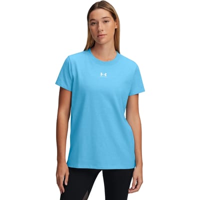 Under Armour T-shirt Dames Under Armour Rival Core SS Lichtblauw - Maat S