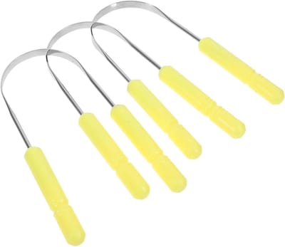 Tongschrapers - Tongreiniger Mondverzorging - Frisse Adem - U Vormig Ontwerp - 115 cm - Geel
