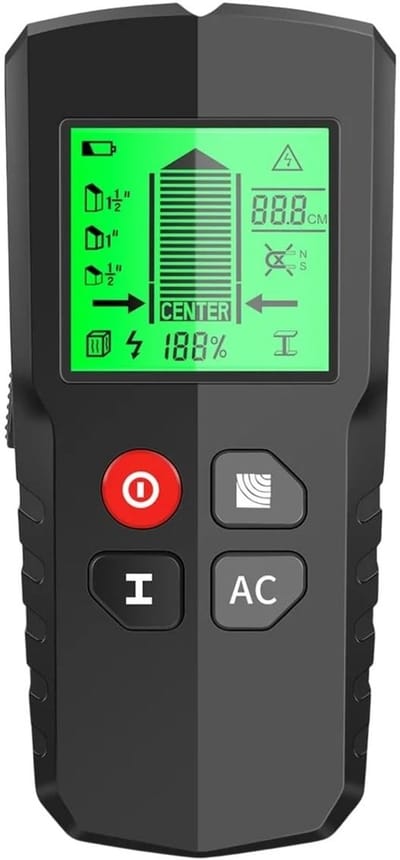longziming - Stud Finder Muurscanner - Kabelzoeker Wanddetector - Muur Scanner - Meter Voor Kabels En Metaal - Detecteert Hout, Ijzer En Metalen - Leidingzoeker