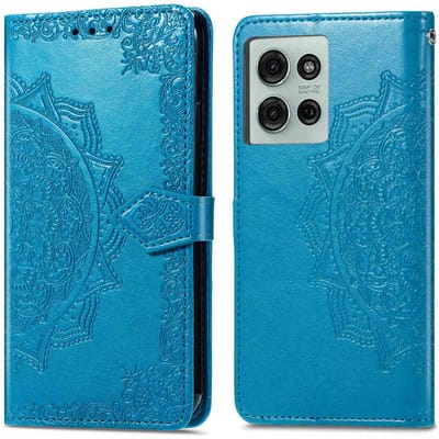 imoshion Hoesje - Geschikt voor Motorola moto G75 5G - Mandala Bookcase - Turquoise
