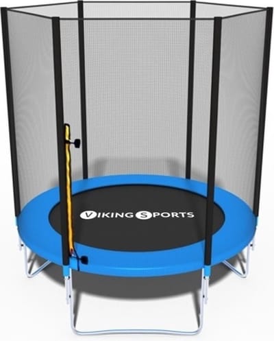 Funfit Trampoline Blauw 183 cm met Veiligheidsnet - Voor Sport & Plezier!