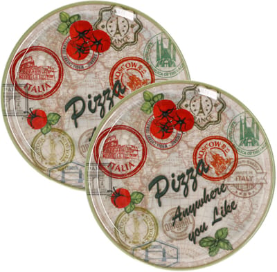 MamboCat Set van 2 Charme Green pizzaborden - Moskou groen - 31cm