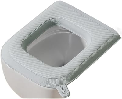 Toiletstoelhoes - Brilbeschermer - Hygiënisch - Antislip EVA - 38 x 41 cm - Grijs
