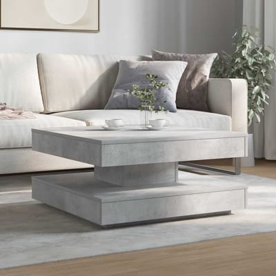 vidaXL - Salontafel - 360 - graden - draaibaar - 70x70x34,5 - cm - betongrijs