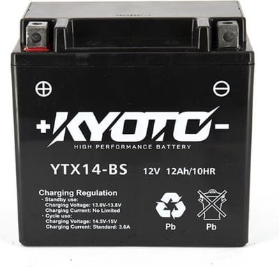 SLA Kyoto-accu voor BMW 1200 R RS-motorfiets 2015-2020 YTX14-BS / 12 V 12 Ah nieuw