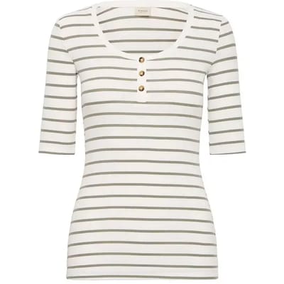 fransa - FRHIZAMOND STRIPE TEE 32 - Dames - T-shirts