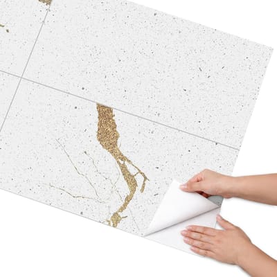 Coloray Meubel Wrap Folie - Wit Meubelfolie - 75x150 cm - Meubelfolie Zelfklevend Witte borden - Wrapfolie Keuken - Minimalist Meubelfolie - Decoratiefolie - Tafeldecoratie - Texturen