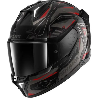 Shark skwal i3 linik blank anthracite red - Maat M - Integraal helm - Scooter helm - Motorhelm - Zwart - Scooterhelmen mannen en vrouwen.