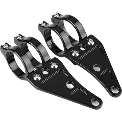 2 stuks Koplamp Montagebeugel Klemmen Koplamp Houder Vork 3841mm1.51.6in voor Motorfiets gray
