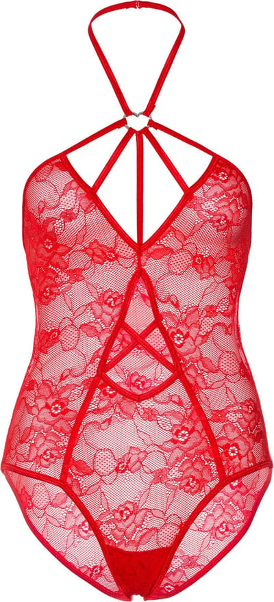 Damesbody Leg Avenue with Heart and Keyhole Accent