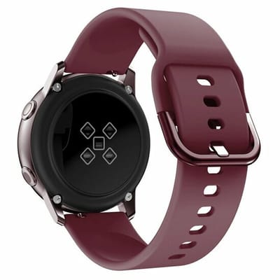 By Qubix - Geschikt voor Garmin bandje - Siliconen Sportband - Bordeaux - Geschikt voor Garmin Vivoactive 6 / 5 / 3 - Smartwatch bandje 20mm