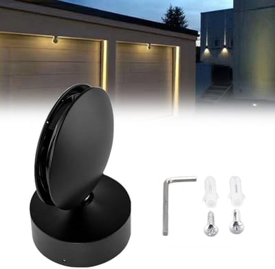 LED-vensterbanklamp - Zwarte behuizing - Witte lichtbundel + Binnenversie + 360° draaibaar - Geschikt voor gangen, kasten, keukens, badkamers en slaapkamers - Wit licht 6000-6500K - Binnenversie - Waterdicht - Zwart