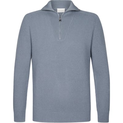 Profuomo - Trui Blauw Profuomo Lange Mouw Overhemd Blauw Ppwj30025