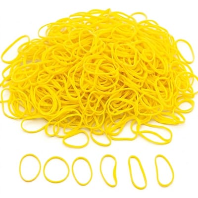 Set van 1000 gele mini haar elastiekjes – kleine elastiekjes voor vlechten & kinderhaar – sterk, rekbaar & soepel – 1000 stuks