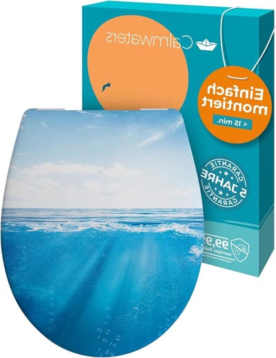 Toiletbril - Toiletdeksel WC-bril - Badkamer Hygiëne - Antibacterieel Duroplast - Standaard Ovaal - Motief Zeeglans