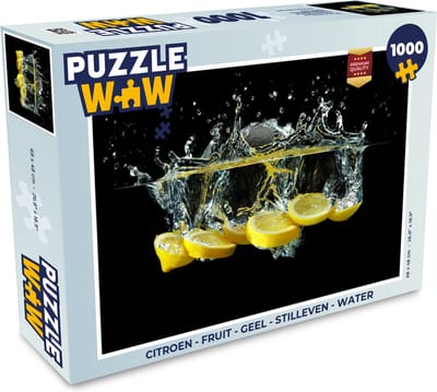 Puzzel Citroen - Fruit - Geel - Stilleven - Water - Legpuzzel - Puzzel 1000 stukjes volwassenen