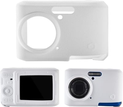 Zachte Siliconen Beschermhoes voor Compacte Digitale Camera, Antikras Slim Fit Tas voor Fotografie en Camera Accessoires - Wit