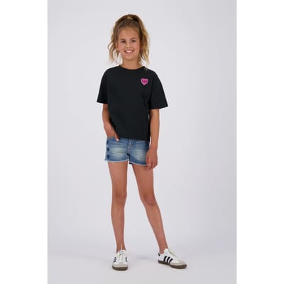 Vingino Hanrieke Deep Black Maat: 2 | T-Shirts Outlet | Unisex | Zwart