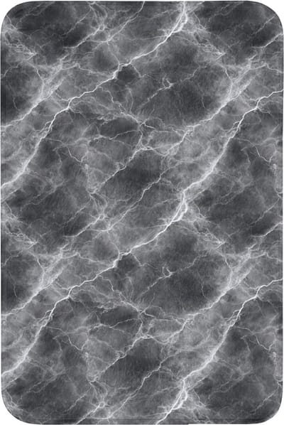 Badmat 60x90 cm - Antislip - Donkergrijs - Bliksem - Marmer - Badmatten voor badkamer - Badkamermat - Douchemat - Badkamer mat