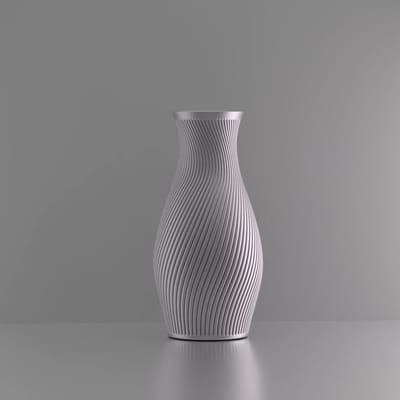 3d-gezellig Diana - Vaas - Zilver - Maat 25 cm - Kunststof - Modern - Bloemenvaas -100% gerecycled PLA (bioplastic)