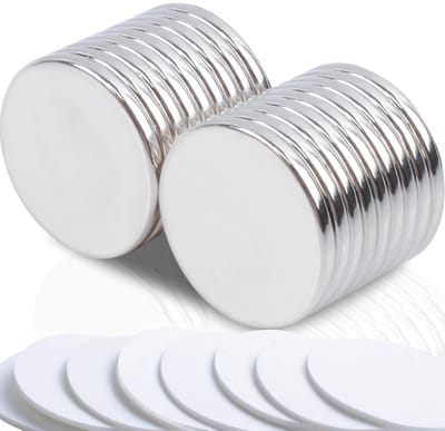 Sterke Neodymium Magneten - Zelfklevend - 18 Stuks - Groot 20 x 2 mm