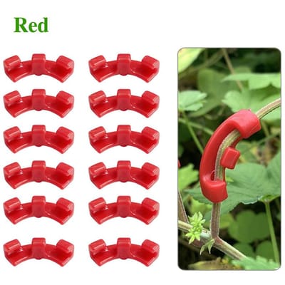10 stuks Herbruikbare 90° Takbuiger, Lage Druk Training Tomaat, Chili, Aardbei Resultaten Verhoging Opbrengst Clip 10pcs rood
