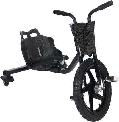 Drift driewieler - Loopfiets Scooter - Buiten Spelen - Verstelbaar Design - 40 cm voorwiel - Zwart