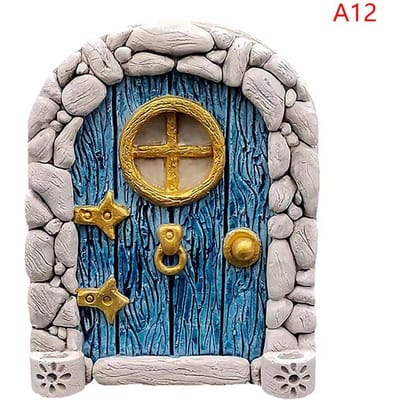 Porte de fée miniature pour la maison, art créatif de jardin, mini arche, fenêtre, porte, trou de souris, décoration de jardin extérieur, sculpture artisanale