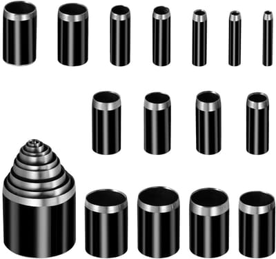 GELLDG Gatenponsset - Leergatenponsset - Leerponsgereedschap - Doe-het-zelfgereedschap - 25-delige leergatenponsset - Ronde gaten met een diameter van 1/2/3/4/5/6/7/8/9/10/11/12/13/14/15/16/17/18/19/20/21/24/25 mm