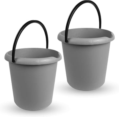 Set van 2 Huishoudemmers 5 Liter - Stevig en BPA-vrij Kunststof