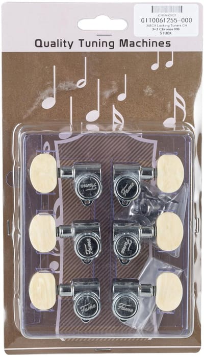 Fame 345CX Locking Tuners 3+3 Chrome Classic - Stemmechaniek voor gitaar
