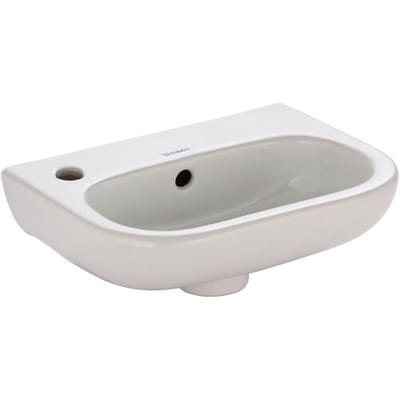 Duravit D-Code wash hand basin 36 cm 1 tap hole perforated left 0705360009