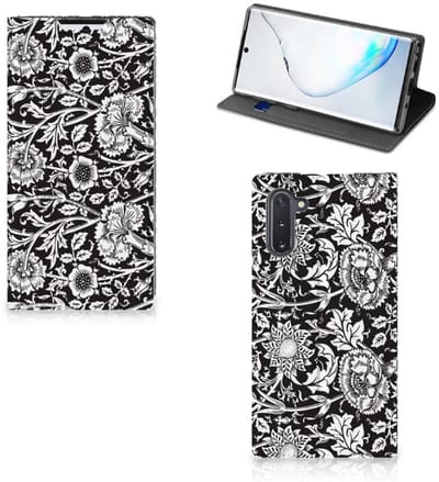 Samsung Galaxy Note 10 Smart Cover Black Flowers