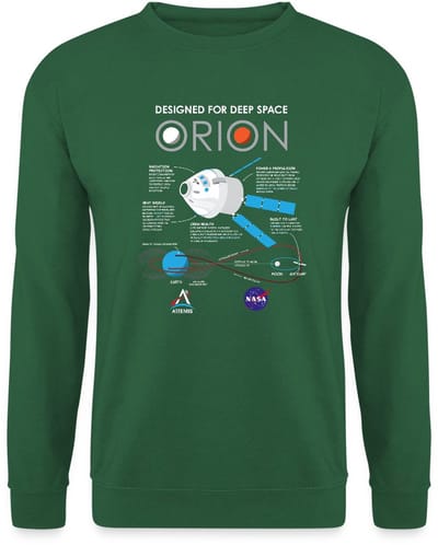 NASA Ontwerpkenmerken van het Orion-ruimtevaartuig Sweater Heren