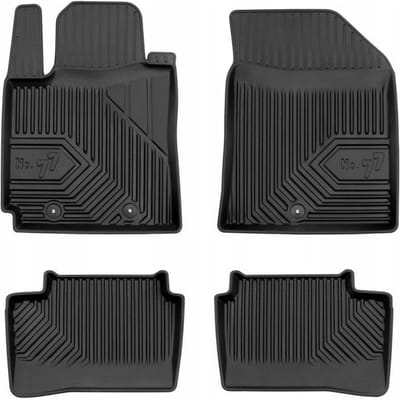 Frogum No.77 Automatenset - Geschikt voor Hyundai i10 II (2013-2019) - 4-delig - Perfecte Pasvorm - TPE Rubber - Hoge Rand 4cm - Geurloos - Zwart