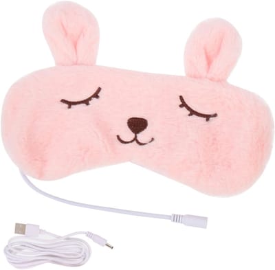 Oplaadbaar Oogmasker - Slaapmasker Warm - Ontspanning Thuis - USB Verwarming Functie - 20.5 x 10 cm - Roze