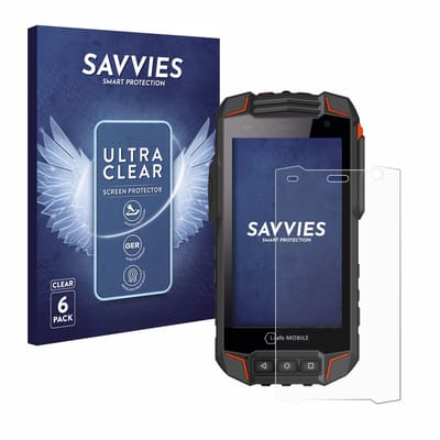 Savvies - Screenprotector voor i.safe MOBILE IS530.1 - Folie Beschermfolie transparant 6 Stuks