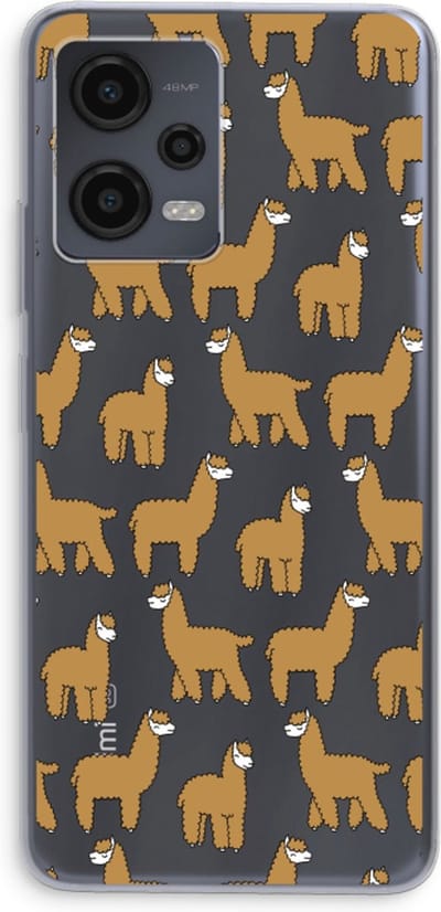Case Company® - Hoesje geschikt voor Xiaomi Redmi Note 12 hoesje - Alpacas - Soft Cover Telefoonhoesje - Bescherming aan alle Kanten en Schermrand