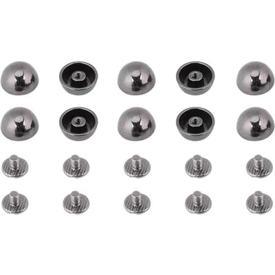 20 stuks paddestoel klinknagels studs knopen schroef voor leren riem tas schoenen decoratie(zwart) gray