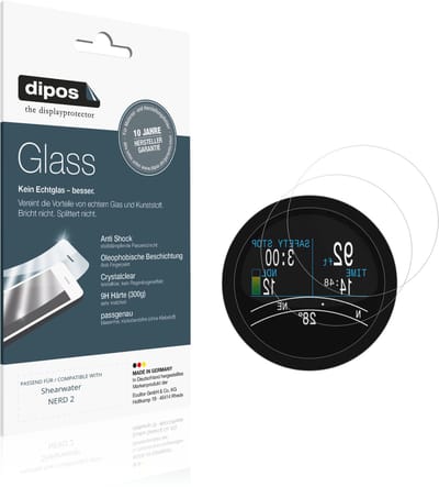 dipos – 2x Pantserfolie geschikt voor Shearwater NERD 2 | 9H Screenprotector