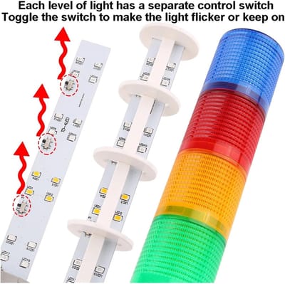 Signaaltoren Lamp - Waarschuwing Alarm - Industriële Controle - Hoge Decibel Alarm - 45mm - Roze