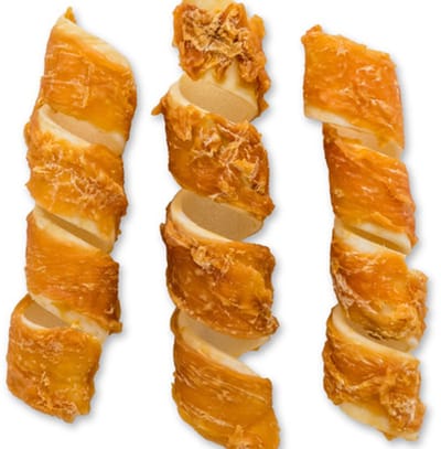 Landman Kauwstaaf Spiraal met Kip (12st) - Hondensnacks - Hondensnoepjes - Kauwsnacks - Kauwstaaf Hond
